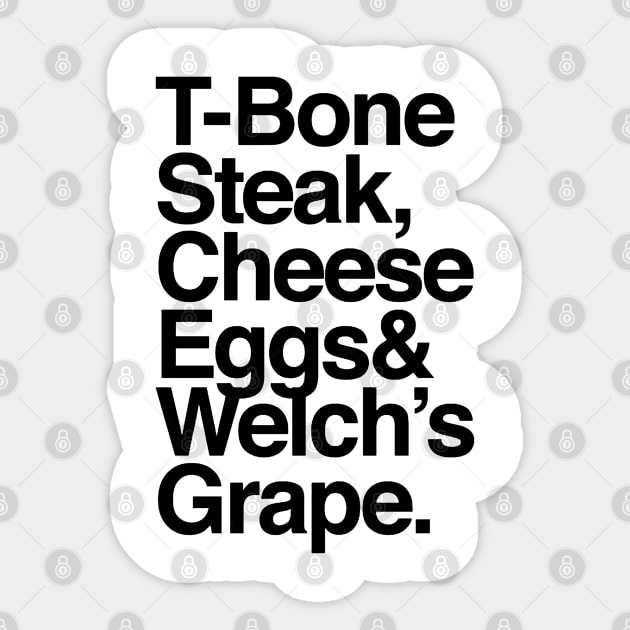 Simple Design || T-Bone Steak Sticker by Phenom Palace